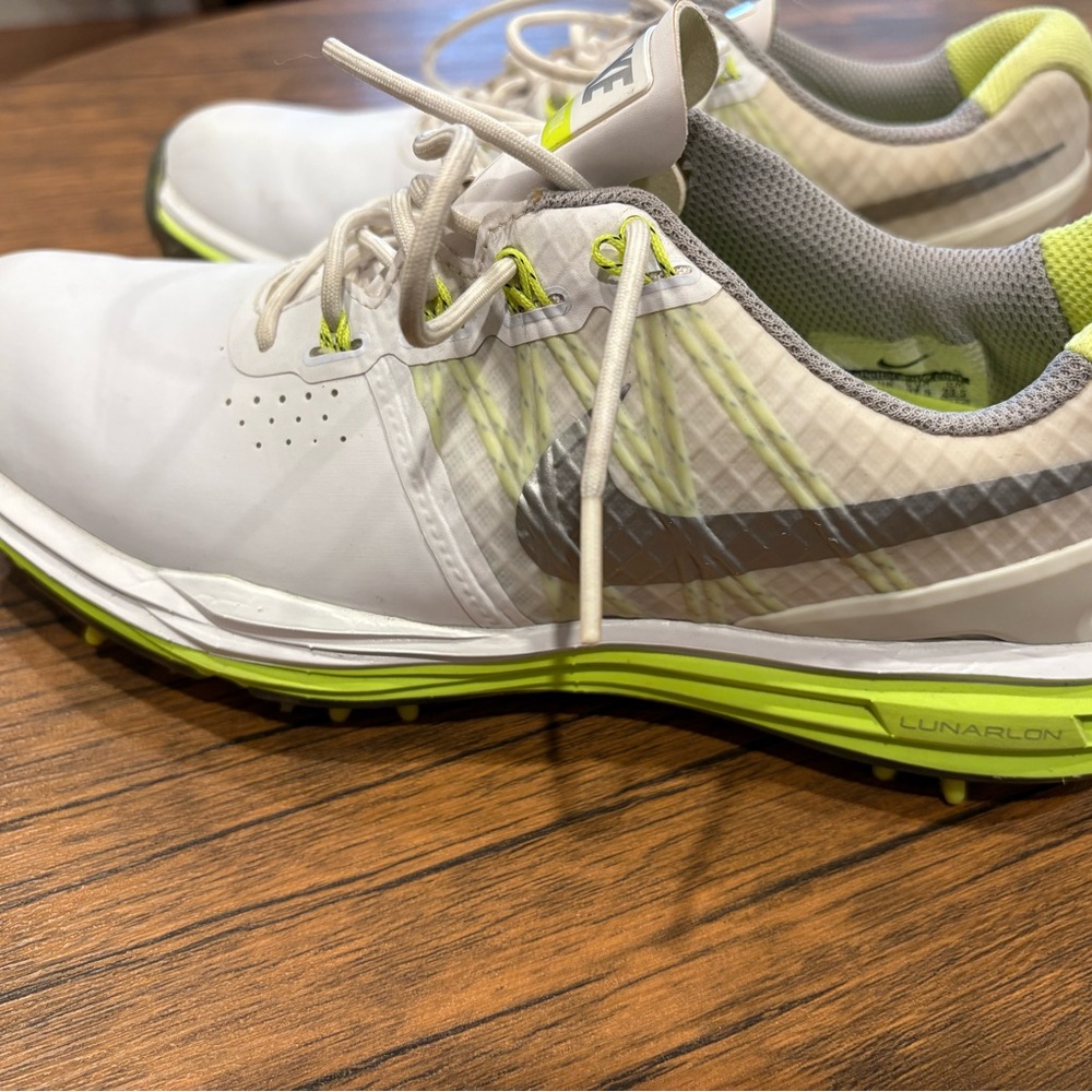 Nike White and Gray Athletic Shoes with Cushioned Support